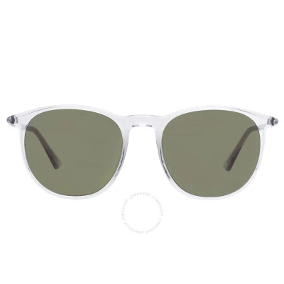 Calvin Klein Green Oval Unisex Sunglasses Ck22537s 059 53 In Green / Grey / Slate