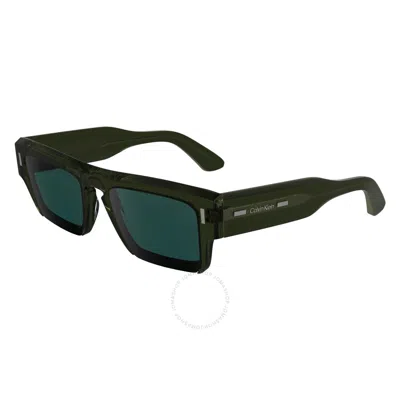 Calvin Klein Green Rectangular Men's Sunglasses Ck24532s 330 54