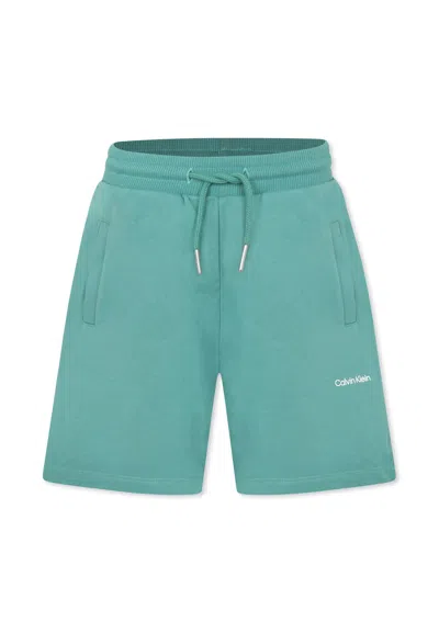 Calvin Klein Green Shorts For Kids With Logo