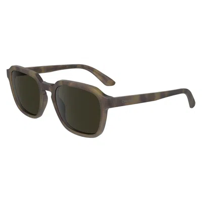 Calvin Klein Green Square Men's Sunglasses Ck23533s 244 53 In Orange