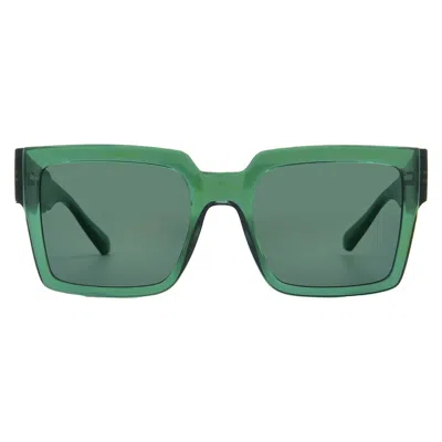 Calvin Klein Green Square Unisex Sunglasses Ckj23622s 300 53 In Multi