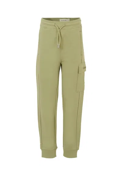 Calvin Klein Green Trousers For Kids With Logo