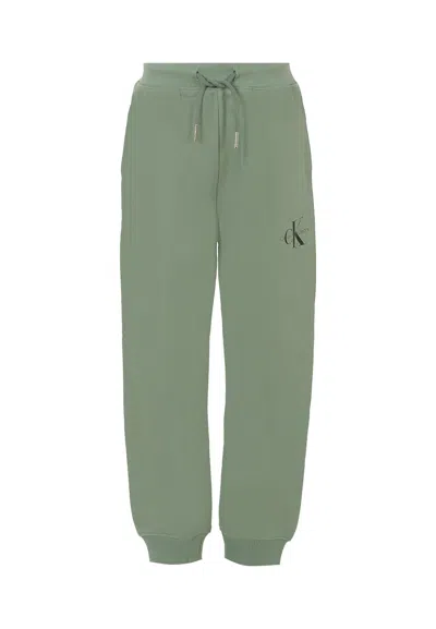 Calvin Klein Green Trousers For Kids With Logo