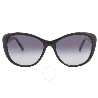 Calvin Klein Grey Butterfly Ladies Sunglasses Ck19560s 001 57 In Black / Grey