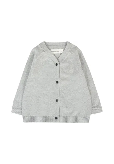 Calvin Klein Grey Cardigan For Babykids With Logo In Gray