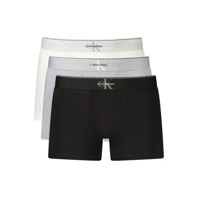Calvin Klein Grey Cotton Men's Boxer In Multi