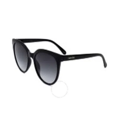 Calvin Klein Grey Gradient Oval Ladies Sunglasses Ck22552s 001 54 In Black
