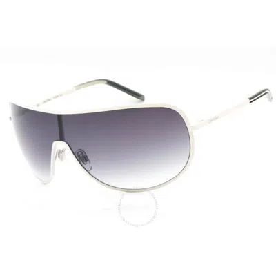Calvin Klein Grey Gradient Shield Men's Sunglasses Ckr120s 103 66 In Metallic