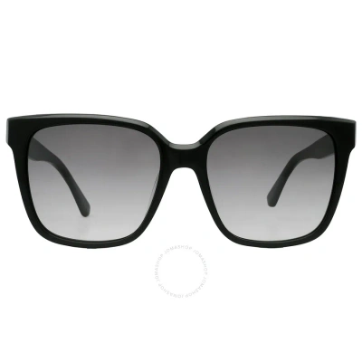 Calvin Klein Grey Gradient Square Ladies Sunglasses Ck21530s 001 55 In Black / Grey