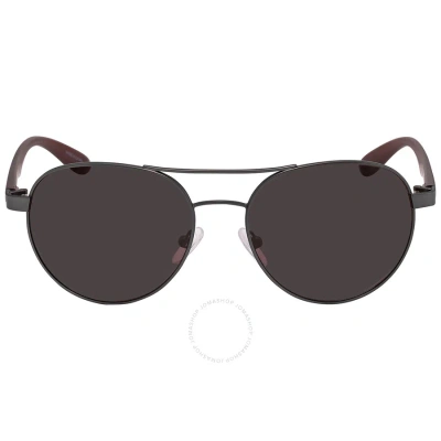 Calvin Klein Grey Pilot Ladies Sunglasses Ck19313s 008 55 In Grey / Gun Metal / Gunmetal