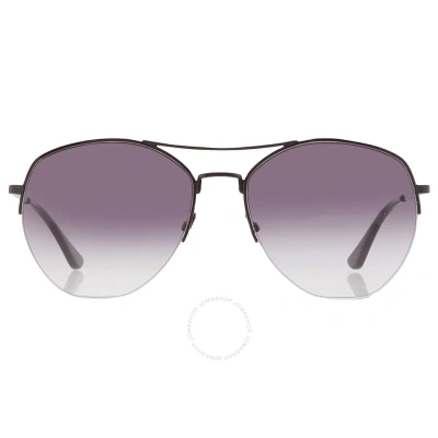Calvin Klein Grey Pilot Ladies Sunglasses Ck20121s 001 57 In Black
