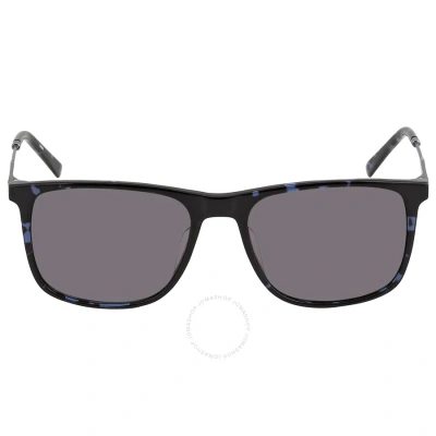 Calvin Klein Grey Rectangular Men's Sunglasses Ck20711s 455 55 In Cobalt / Grey / Tortoise