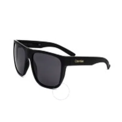 Calvin Klein Grey Square Unisex Sunglasses Ck22556s 001 59 In Black