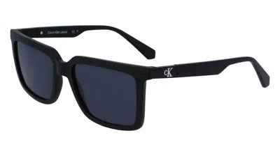 Calvin Klein Grey Square Unisex Sunglasses Ckj23659sn 002 55 In Blue