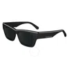 Calvin Klein Grey Square Unisex Sunglasses Ckj24602s 001 52 In Black