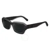Calvin Klein Grey Square Unisex Sunglasses Ckj24608s 050 52 In Black