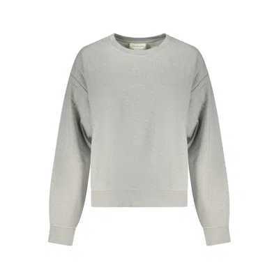 Calvin Klein Grigio Cotton Women Sweatshirt In Gray