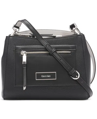 Calvin Klein Hadley Adjustable Crossbody In Black,dove