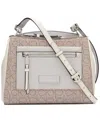 Calvin Klein Women's Hadley Monogram Crossbody Bag In Almond Taupe,cherub White,dove