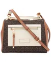 Calvin Klein Women's Hadley Monogram Crossbody Bag In Brown Khaki,caramel,cherub White