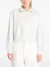 Calvin Klein Half-zipped Sweatshirt In White
