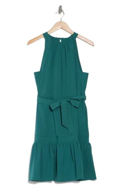 Calvin Klein Halter Neck Sleeveless Dress In Green