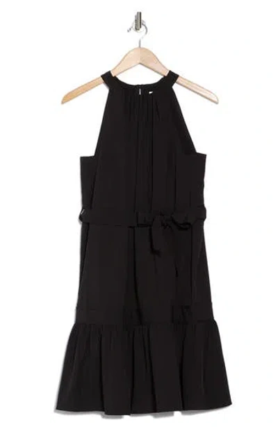 Calvin Klein Halter Neck Sleeveless Dress In Black