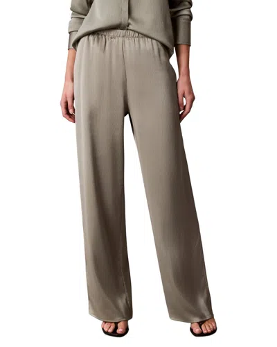 Calvin Klein Hammered Satin Pull-on Pant In Gray