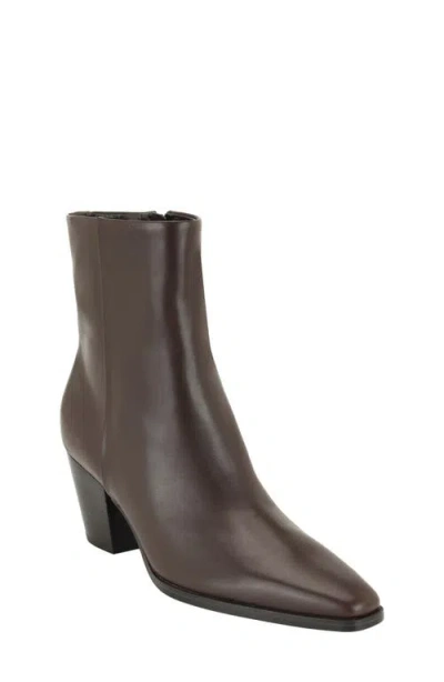 Calvin Klein Hartford Leather Bootie In Medium Brown 210