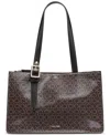 Calvin Klein Havana Signature Tote In Brown Khk