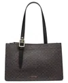 Calvin Klein Havana Signature Tote In Brown Khk,blk