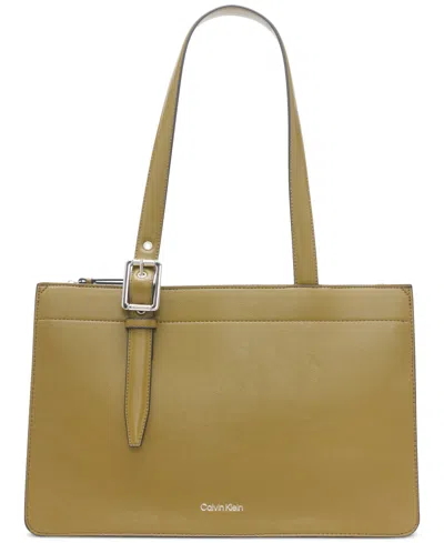 Calvin Klein Havana Tote Bag In Olive Branch