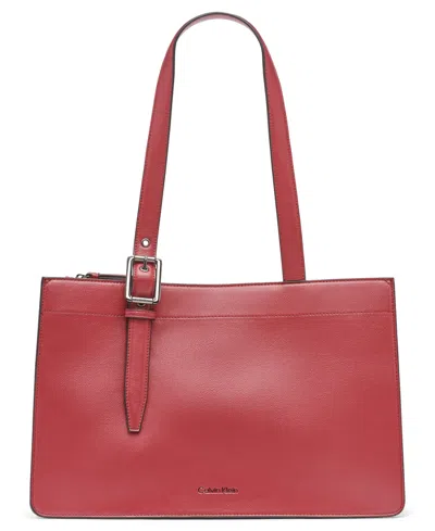 Calvin Klein Havana Tote Bag In Red