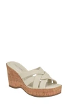 Calvin Klein Hayes Platform Wedge Slide Sandal In Ivory