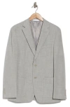 Calvin Klein Heather Grey Crosshatch Notch Lapel Sport Coat In Gray