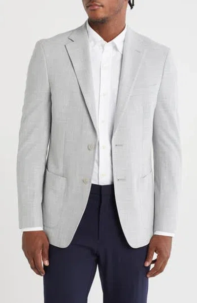 Calvin Klein Heather Grey Crosshatch Notch Lapel Sport Coat In Gray