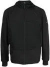 Calvin Klein Heavy-crinkle Hooded Jacket In Black