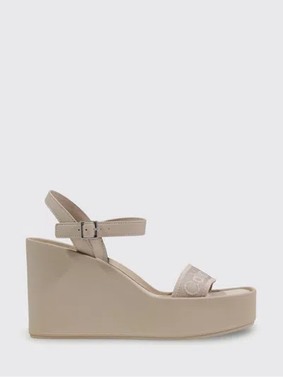 Calvin Klein Heeled Sandal  Woman Color Beige In Brown