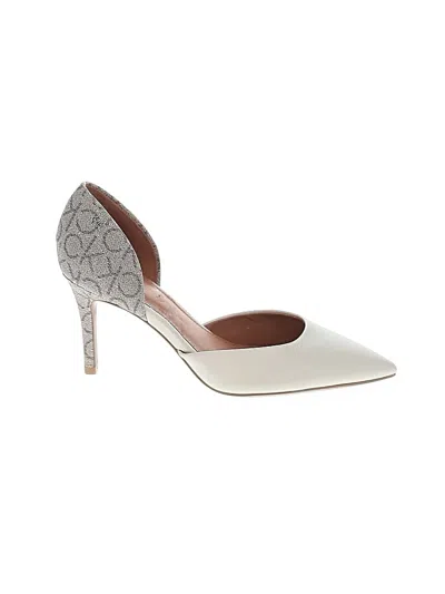 Pre-owned Calvin Klein Heels In Ivory