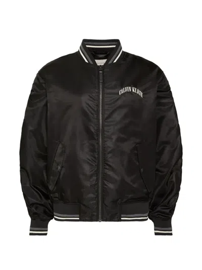 Calvin Klein Heritage Classic Bomber Jacket In Black