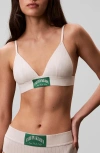 Calvin Klein Heritage Classic Lightly Lined Triangle Bra In White
