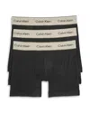 Calvin Klein Heritage Stretch Boxer Briefs, Pack Of 3 In Black