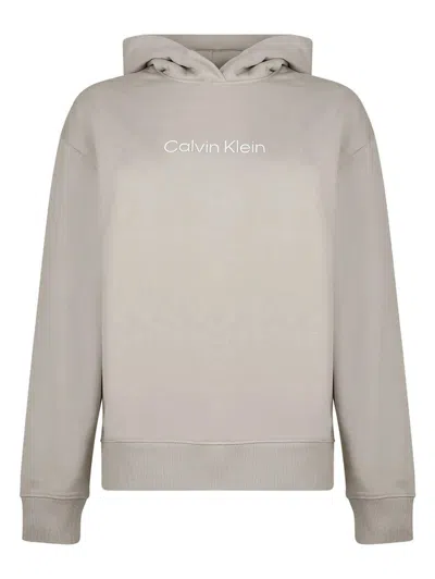 Calvin Klein Hero Logo Hoodie Clothing In Beige