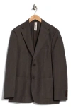 Calvin Klein Herringbone Two-button Sport Coat In Brown