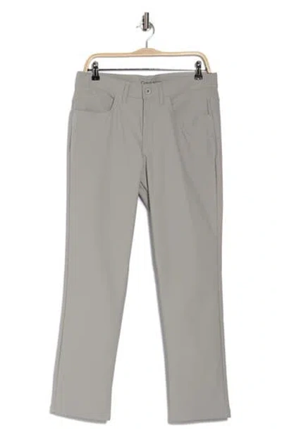 Calvin Klein Hi-stretch Tech 5-pocket Slim Pants In Drizzle