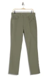 Calvin Klein Hi-stretch Tech 5-pocket Slim Pants In Dusty Olive
