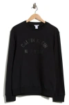 Calvin Klein Hidden Graphic Crew Pullover Sweatshirt In Black