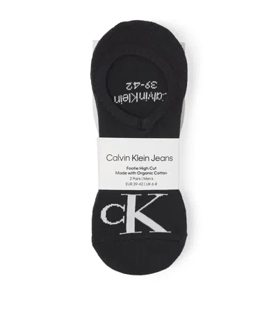 Calvin Klein High-cut Footie Socks In Red