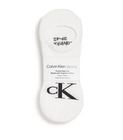 Calvin Klein High-cut Footie Socks In White