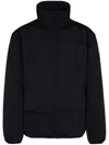 Calvin Klein Quilted High Collar Jacket In Black